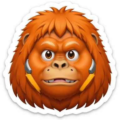 fat orangutan sticker