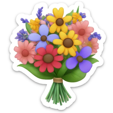colorful flowers in a bouquet  sticker