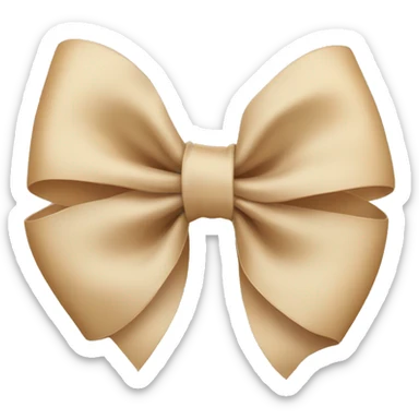 Beige bow sticker