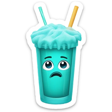 Turquoise slushie sticker