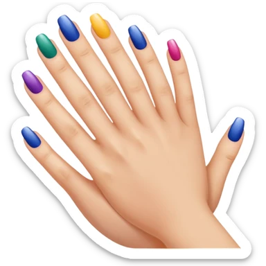 Create emojis of nails painting sticker