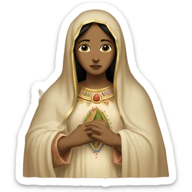 Virgin of Guadalupe but in beige aesthetic sticker