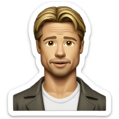 Brad Pitt 1990 sticker