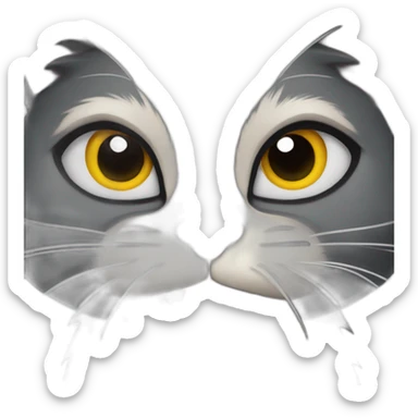 aangry black cat sticker