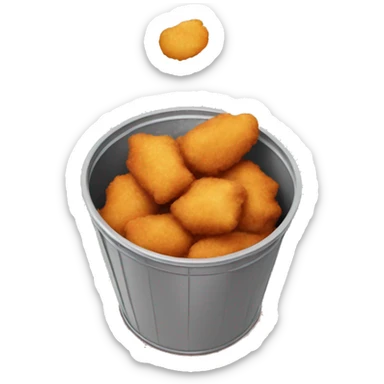 Chicken nuggets in a bucket  sticker
