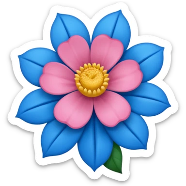 Faça uma Flor rosa azul   sticker