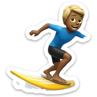 Surfer riding a wave sticker