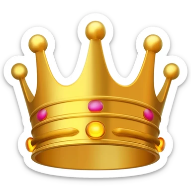 Gold crown for a queen sticker
