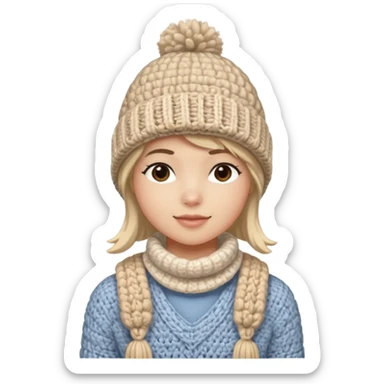 high school student wearing a crochetted winter hat. the hat should be an oatmeal color and texture. remove the pompom sticker