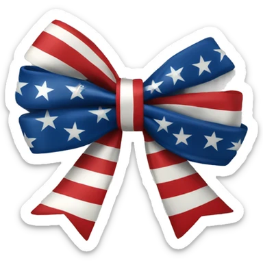 american flag bow sticker