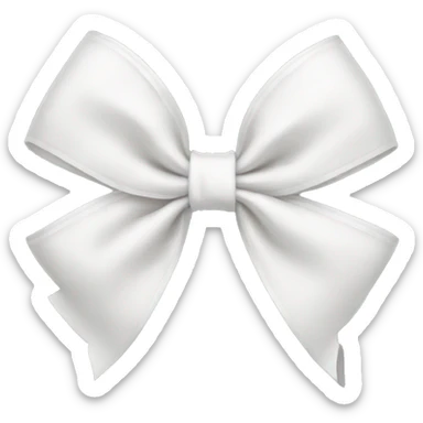 White bow sticker