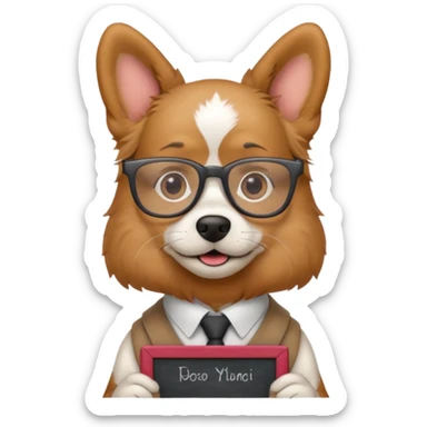 dog physicist  sticker