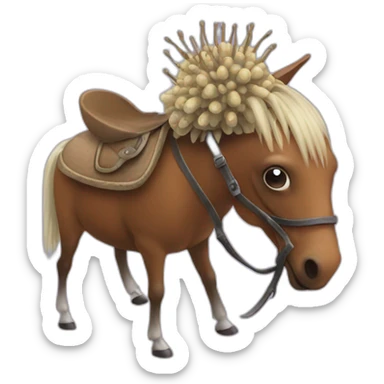 mite on a horse sticker