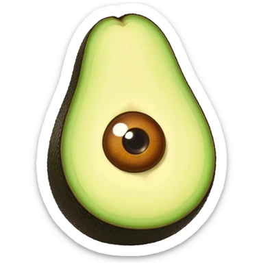 Avocado with big eyes sticker