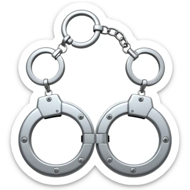 cracking handcuffs with beautiful effects with 4k  sticker