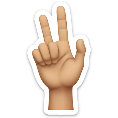 Hand showing 3 fingers sticker