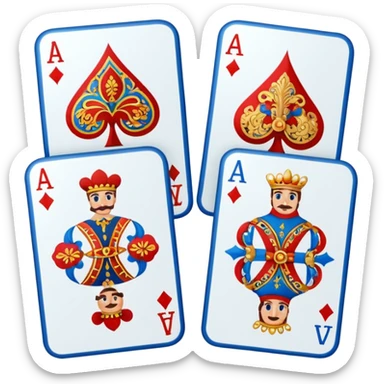 3 cartas baraja española clásica sticker