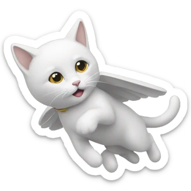 Un chat volant  sticker