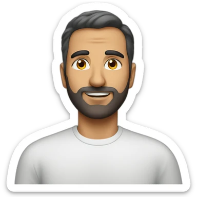 iranian man with heart eyes and flies flying around his head sticker