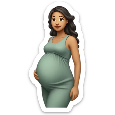 Latin Pregnant woman in Canada sticker