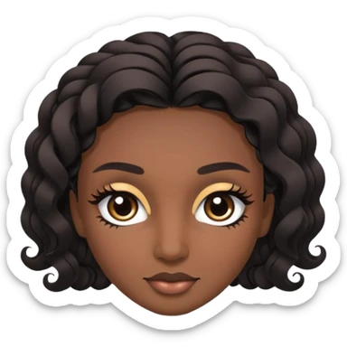 lash and brows done without women sticker