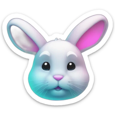bunny neon sticker