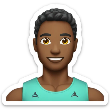 Fitness model sticker