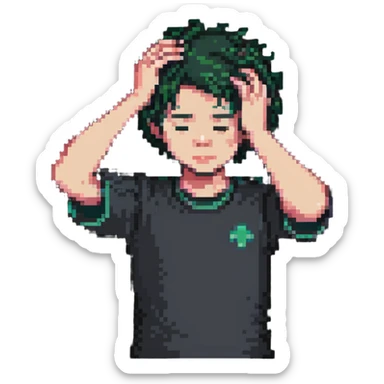 head scratching gesture sticker