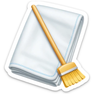 bata para limpieza + solo, sin persona sticker