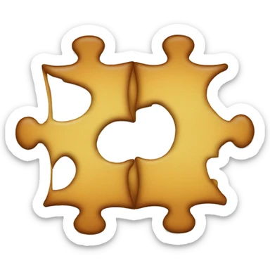 Two puzzle pieces seperated sticker