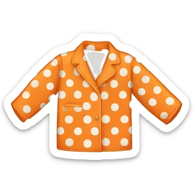 orange pajamas with polka dots sticker