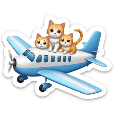 Plane with cats had sticker