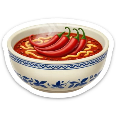 Bowl of red chilli sticker