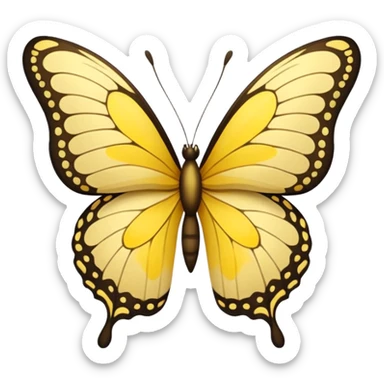 Yellow butterfly sticker