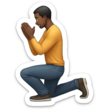 Man proposing by kneeling down sticker