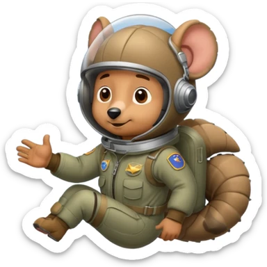 Man flying in the sky of armadillos sticker