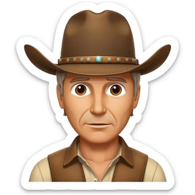 1923 Harrison Ford western wearing a cowboy hat sticker