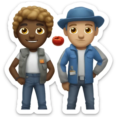 Combine these two emojis 🧠🥵 sticker