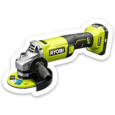 Ryobi One+18V 4-1/2" Angle Grinder PCL445B emoji style sticker