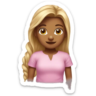 un emoji de una niña en un pony sticker