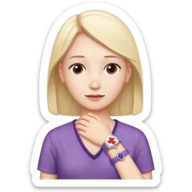 an emoji with the invibke disability of chrons disease sticker