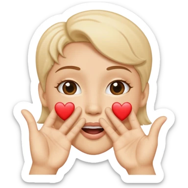 Un bonhomme qui fait un bisous et un cœur avec les doigts comme ça 🫰 sticker