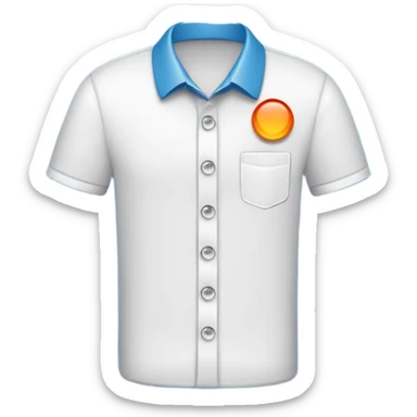 close-up of a shirt button sticker