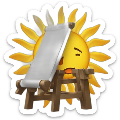 Sun in a guillotine sticker