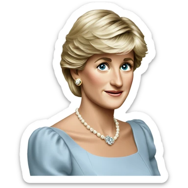Lady Diana take a photo  sticker