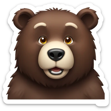 Full body reddish black bear large sticker