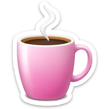 pink coffee sticker