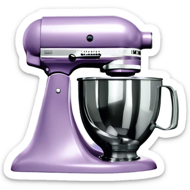 Realistic light purple kitchenaid mixer isolated. sticker