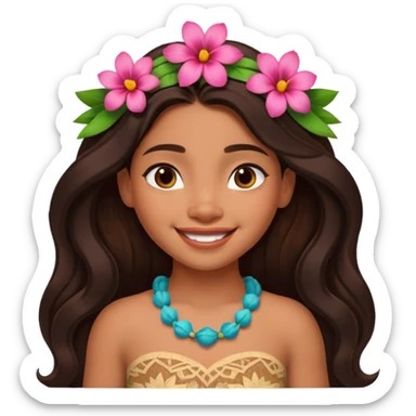 moana face sticker