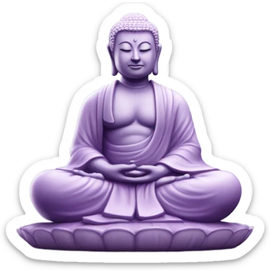 Light purple Buddha sticker
